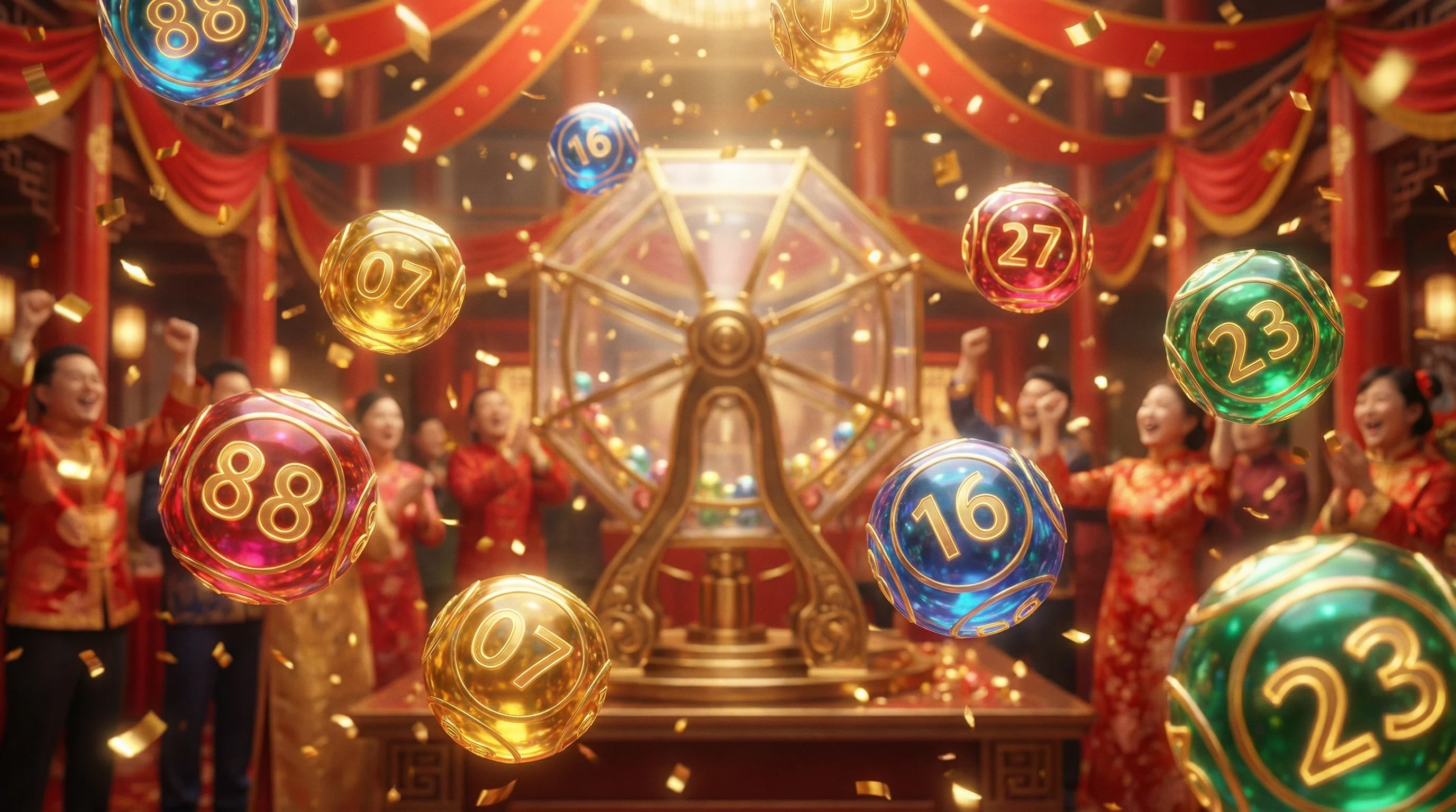 澳门六合彩开奖现场彩球飞舞